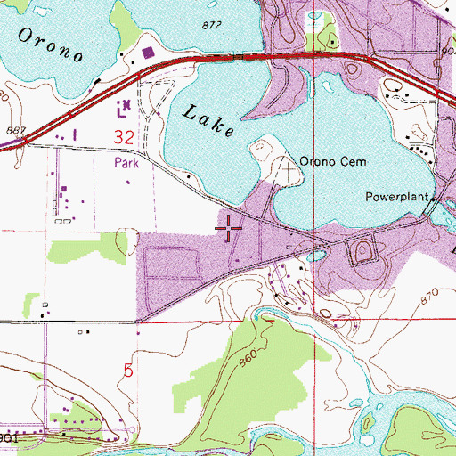 Topographic Map of City Hall Park, MN