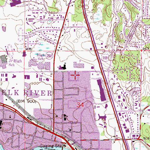 Topographic Map of North Terrace Park, MN