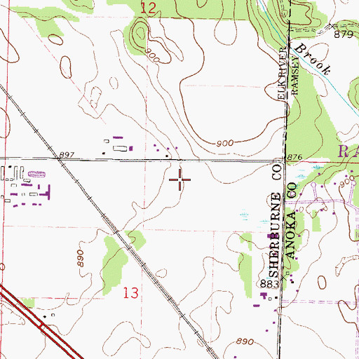 Topographic Map of Youth Athletic Complex, MN