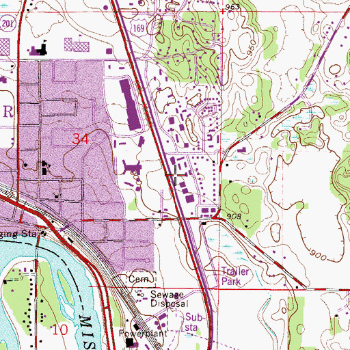 Topographic Map of Baldwin Park, MN