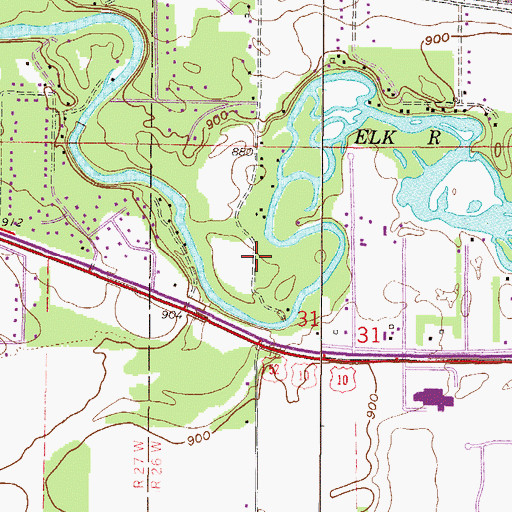 Topographic Map of Camp Cozy Park, MN