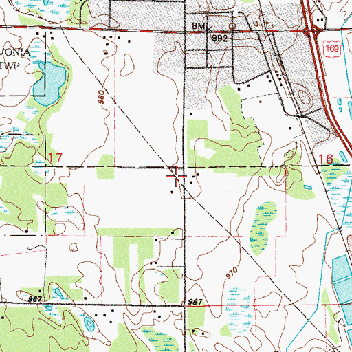 Topographic Map of Zimmerman Evangelical Free Church, MN