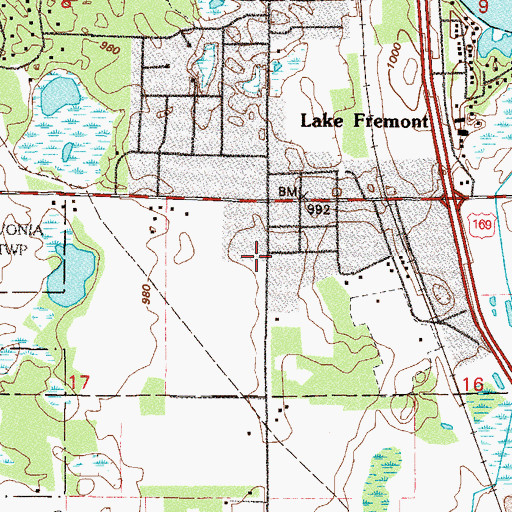 Topographic Map of Saint Pius X Catholic Church, MN