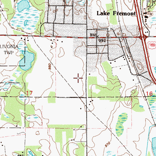 Topographic Map of Zimmerman Middle School, MN