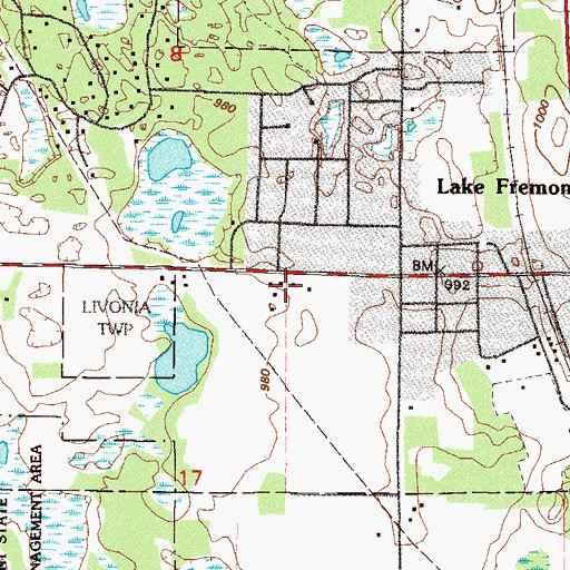 Topographic Map of Zimmerman City Hall, MN