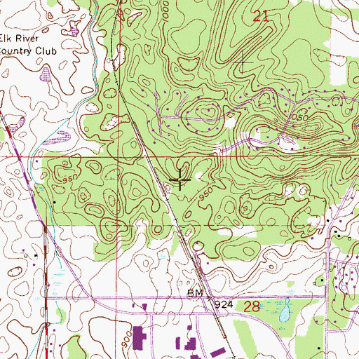 Topographic Map of Big Tooth Ridge Park, MN