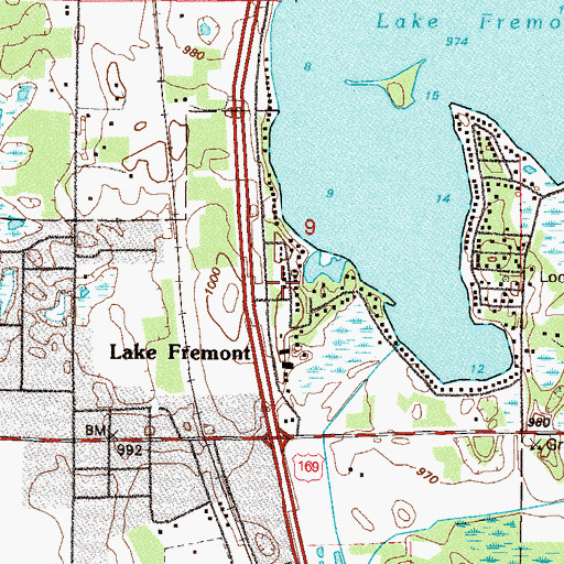 Topographic Map of Zimmerman Terrace, MN
