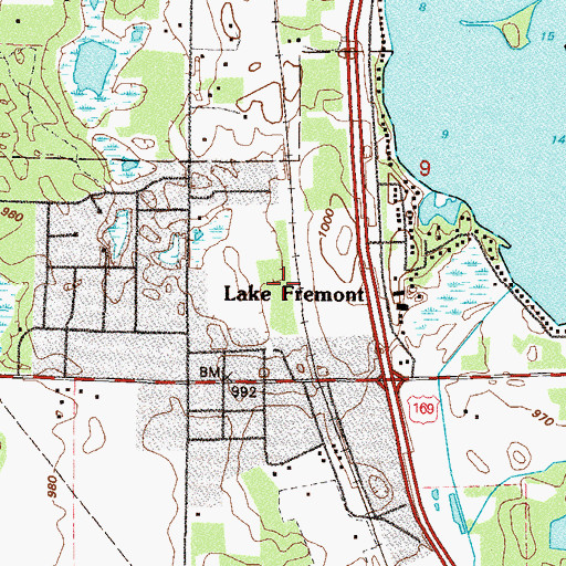 Topographic Map of Zimmerman (historical), MN