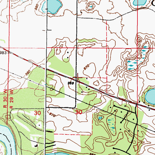 Topographic Map of Travelers Country Club Two, MN