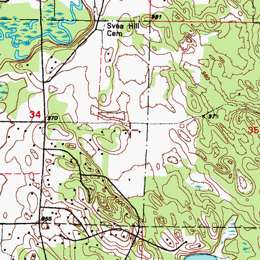 Topographic Map of Grace Assembly of God Church, MN