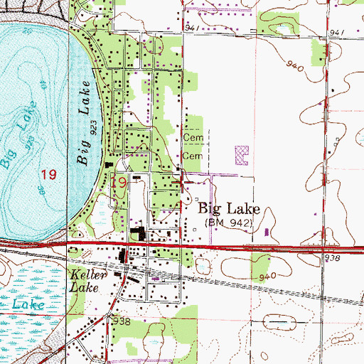 Topographic Map of Bethany Evangelical Free Church, MN