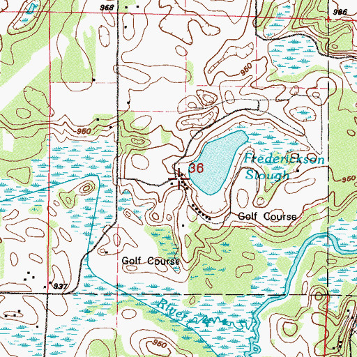 Topographic Map of Carefree Country Club Campground, MN