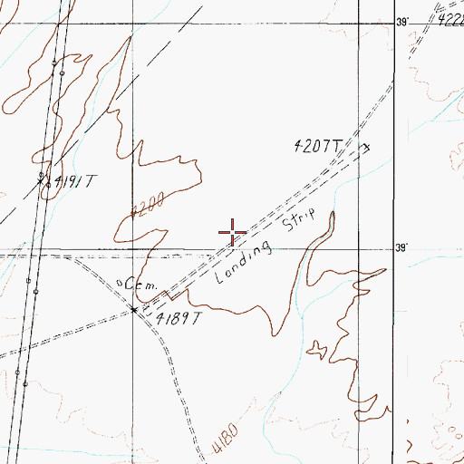 Topographic Map of Cameron Airport (historical), AZ