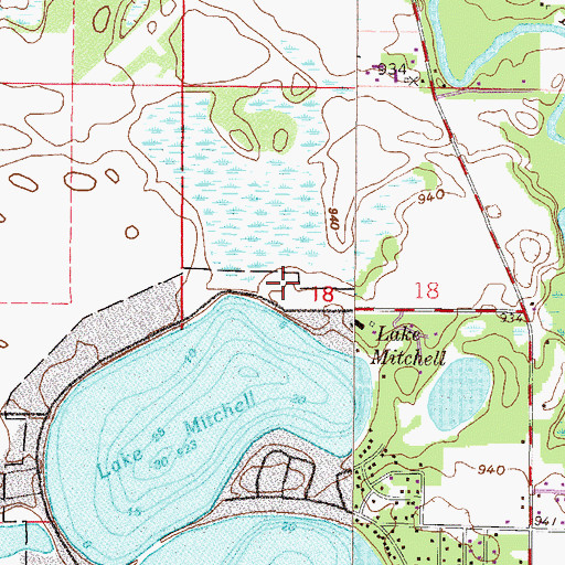 Topographic Map of McDowall Lake Park, MN