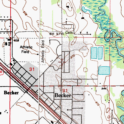 Topographic Map of Immaculate Conception Catholic Church, MN