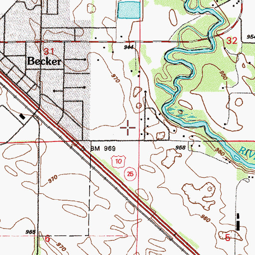 Topographic Map of Centra Care Clinic, MN