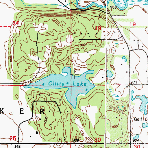 Topographic Map of Becker City Park, MN
