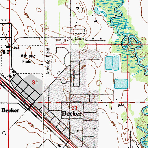 Topographic Map of Pine Ridge Court, MN
