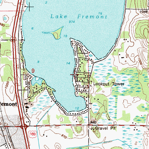 Topographic Map of Saint Pius X Cemetery, MN