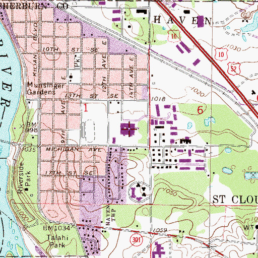 Topographic Map of Talahi Elementary School, MN