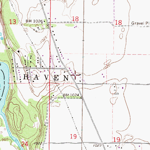 Topographic Map of Northland Bible Baptist Church, MN