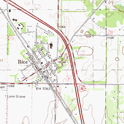 Topographic Map of Immaculate Conception Cemetery, MN