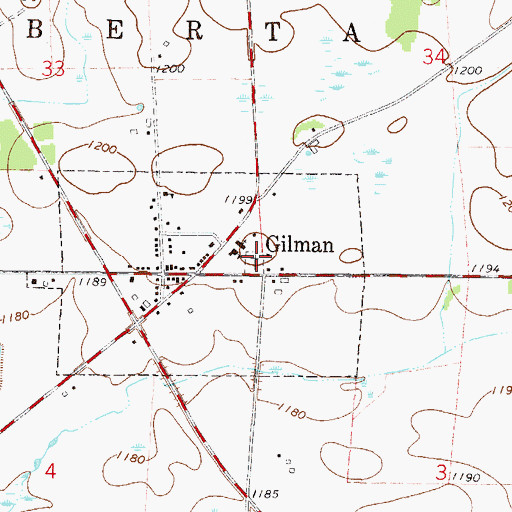 Topographic Map of Saint Peter and Paul Parish Cemetery, MN