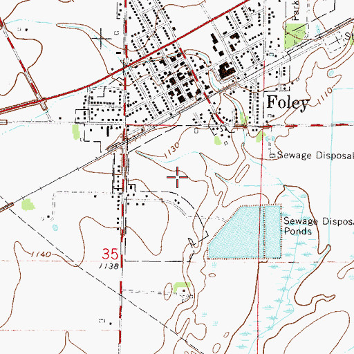 Topographic Map of Foley Nursing Center, MN
