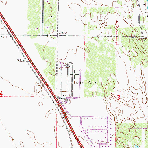 Topographic Map of Rockwood Estates, MN