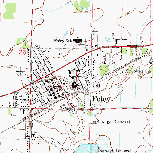 Topographic Map of Saint John's Church, MN
