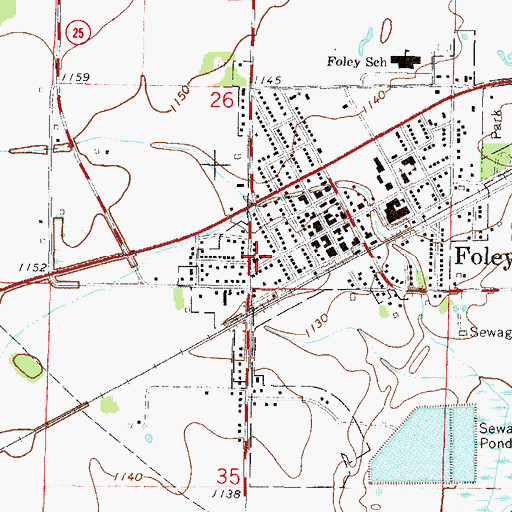 Topographic Map of Saint Pauls Lutheran Church, MN