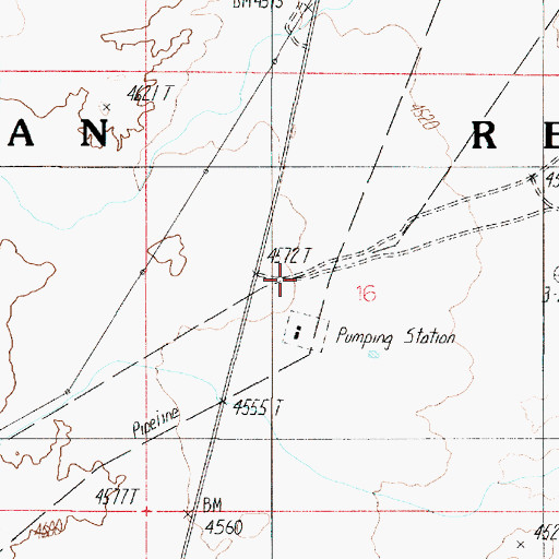 Topographic Map of Cameron Gauging Station, AZ