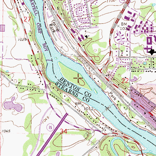 Topographic Map of Bridge of Hope, MN