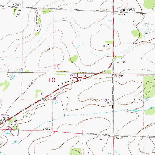 Topographic Map of Saint John's Lutheran Church, MN