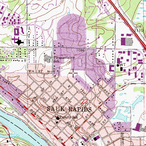 Topographic Map of Scenic View Park, MN