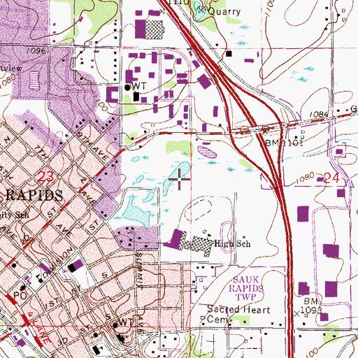 Topographic Map of Bob Cross Nature Preserve, MN