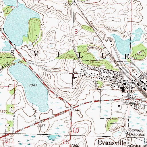 Topographic Map of Crestview Manor Health Care, MN