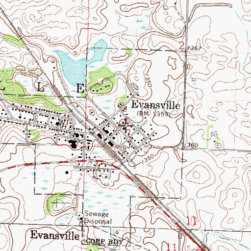 Topographic Map of Covenant Church, MN