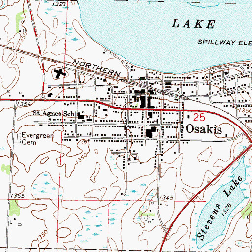 Topographic Map of Presbyterian Church, MN