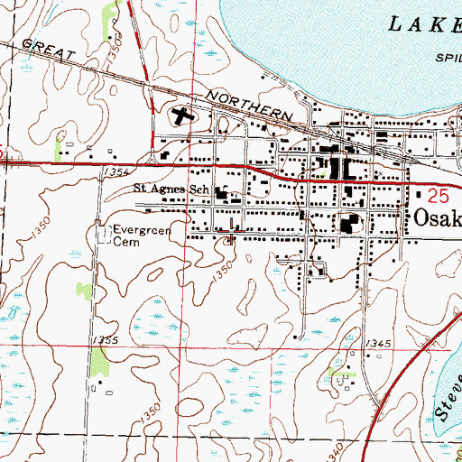 Topographic Map of Redeemer Lutheran Church, MN