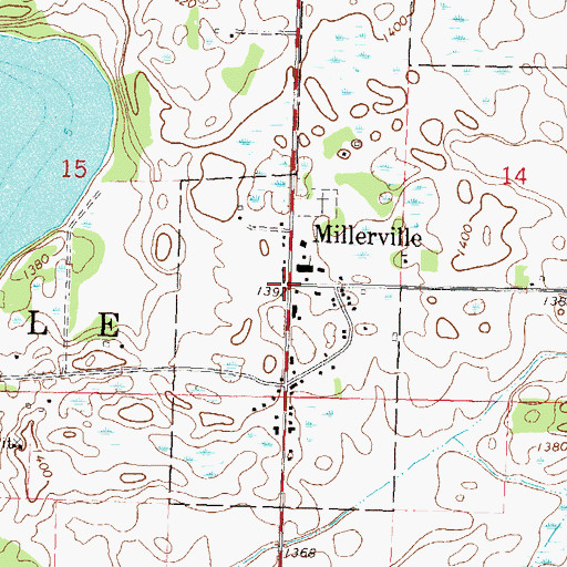 Topographic Map of Millerville Post Office (historical), MN
