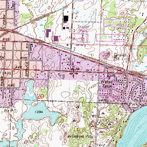 Topographic Map of Faith Community Reformed Church, MN