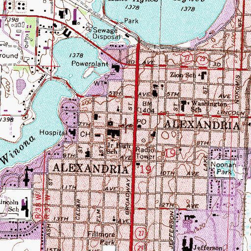 Topographic Map of Our Lady of Peace Church, MN