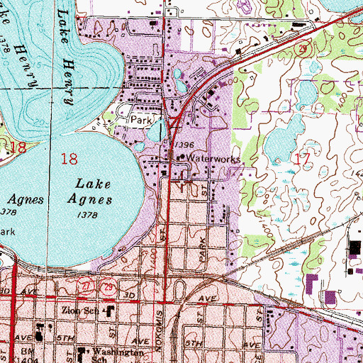 Topographic Map of Kingdom Hall of Jehovahs Witnesses, MN