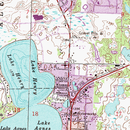 Topographic Map of Bethesda Lutheran Church, MN