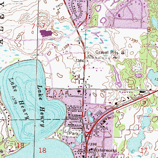 Topographic Map of Assembly of God Church, MN