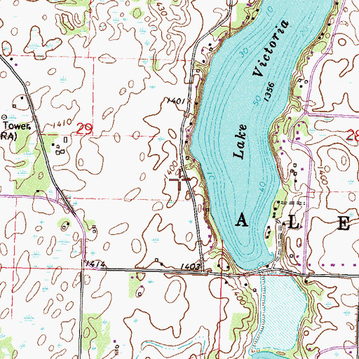 Topographic Map of House of Prayer Christian Center, MN