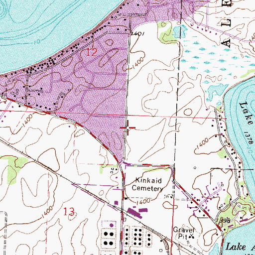 Topographic Map of Lake Community Free Church, MN