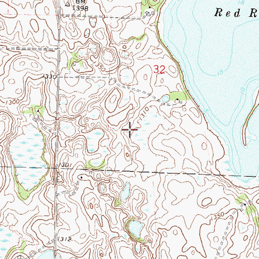 Topographic Map of Red Rock Golf Course, MN