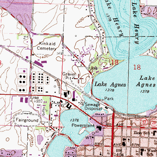 Topographic Map of Viking Plaza Mall, MN